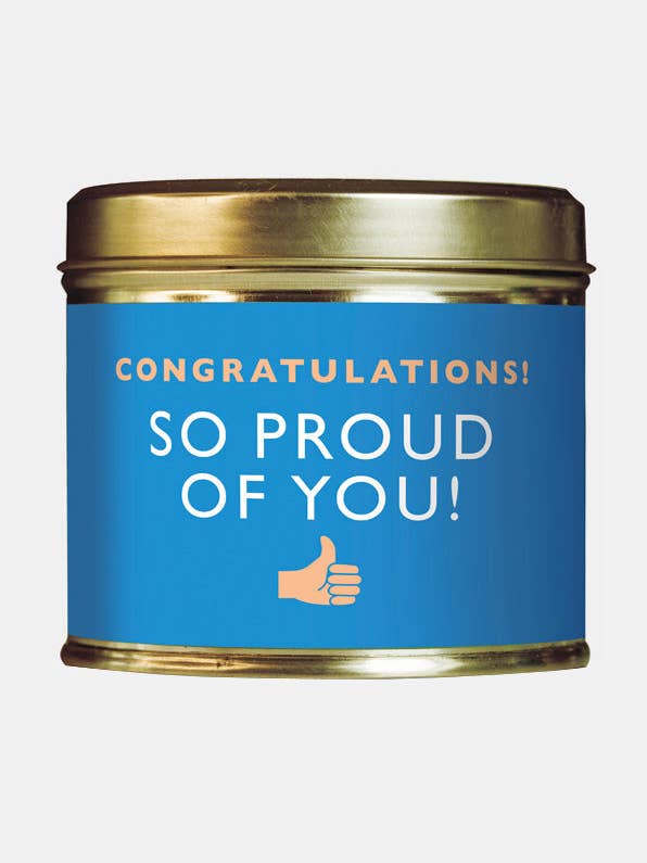 So stolz auf dich Große Duftkerze in Dose für den Großhandel von Shearer Candles