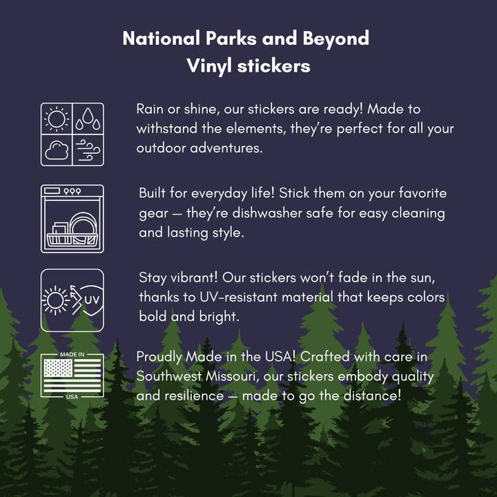 National Parks and Beyond - Wholesale Sticker - No City Lights, Just Campfire Nights – 3” Vinyl Sicker