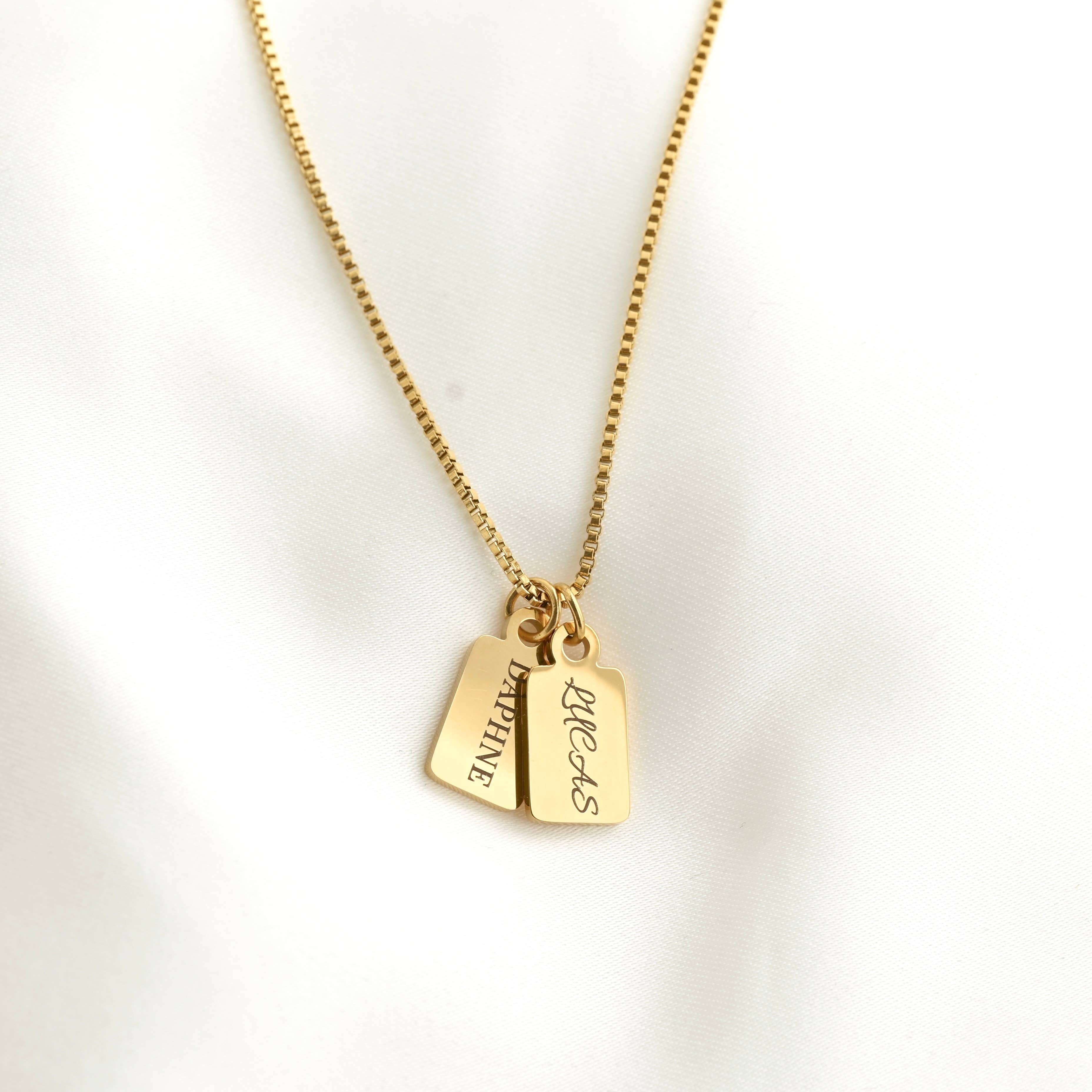 Blueyejewelry - Wholesale Pendant/Charm Necklace - Custom Tag Charm Necklace - Multiple Bar Family Necklace4