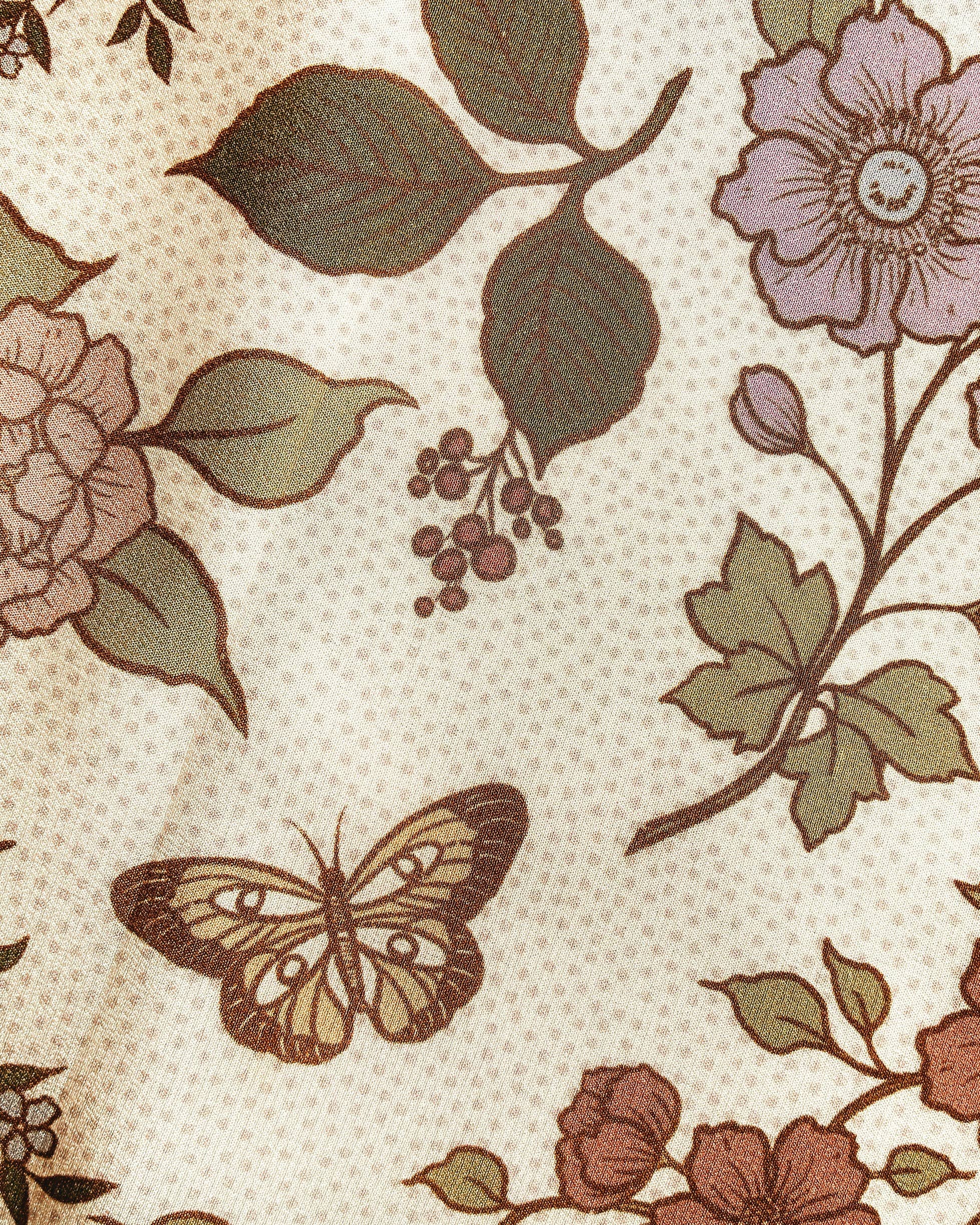 Flora West Design - Wholesale Bandana - Women's - 100% Silk Bandana Western Floral & Butterfly  – 23” Square9