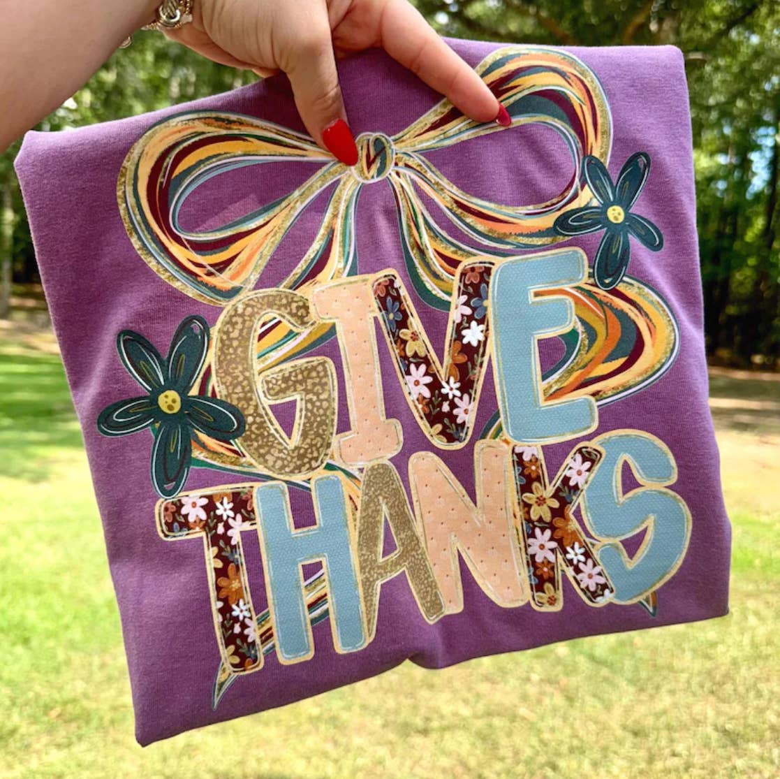 Front Porch Boutique - Wholesale T-Shirt (Graphic) - Unisex - Give Thanks Short Sleeve 0