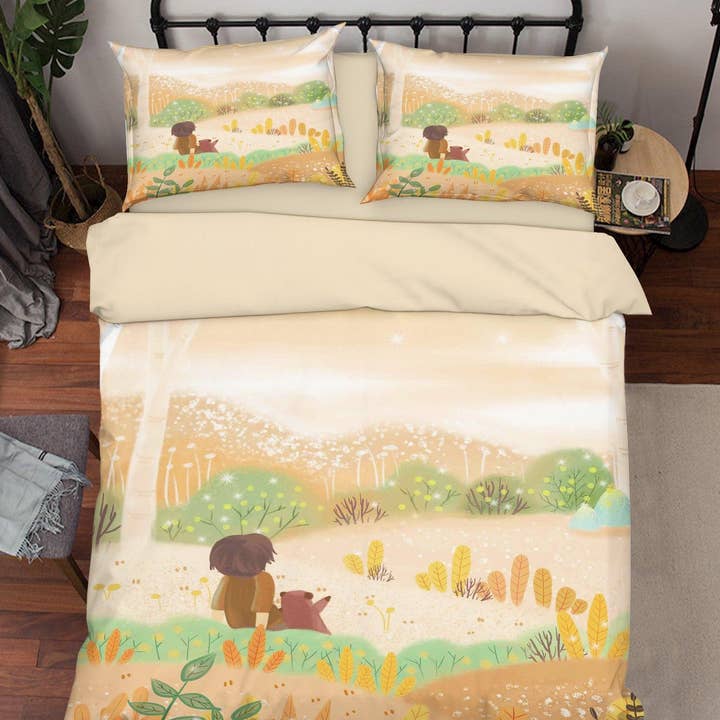 3D Cartoon Kinder Tier Baum Bettbezug-Set Bettwäsche-Set Bettdeckenbezug Kissenbezüge A586 LQH für den Großhandel von Jess Art Decoration