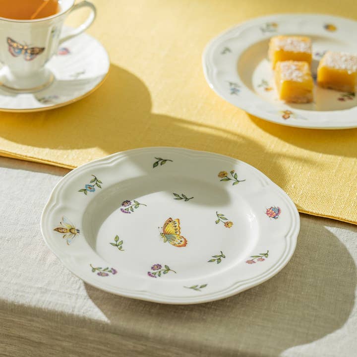 8" Summer Garden Fine Porcelain Dessert Single Plate for wholesale by Grace Teaware