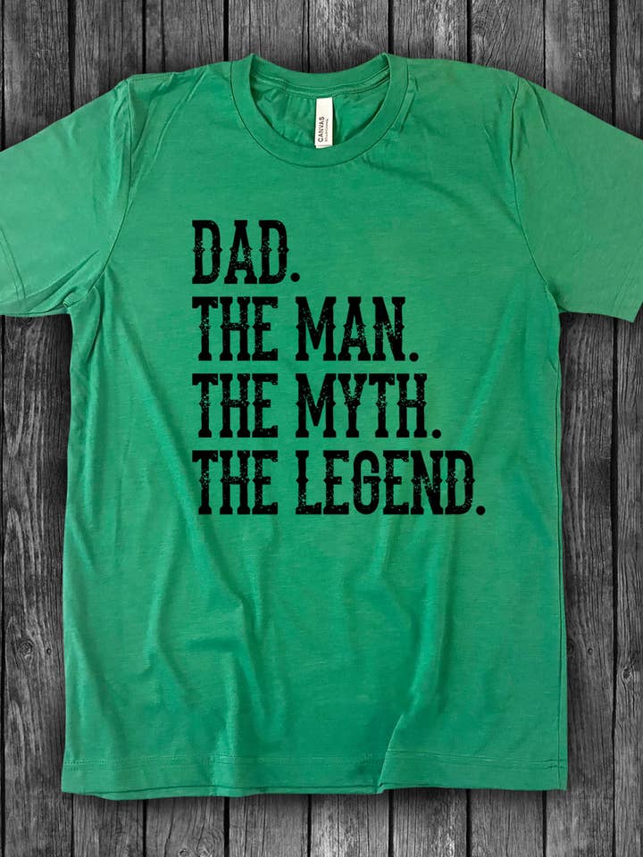 House Of Rodan - Wholesale Screen Printed T-Shirt - Men's - Dad The Man - Dad Father's Day Legend Gift Fun Cute T-Shirt
