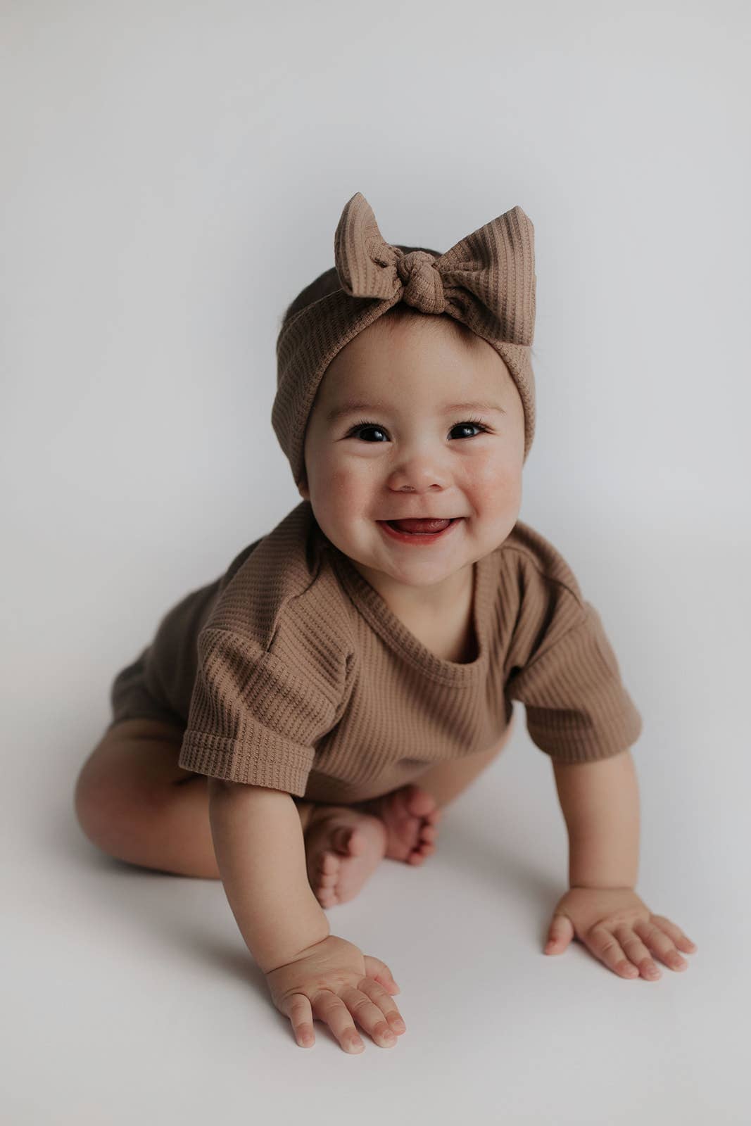 Three Little Tots - Wholesale Top & Short Set - Kids - Cocoa Sands Neutral Summer Waffle Toddler Top & Bottom Set5