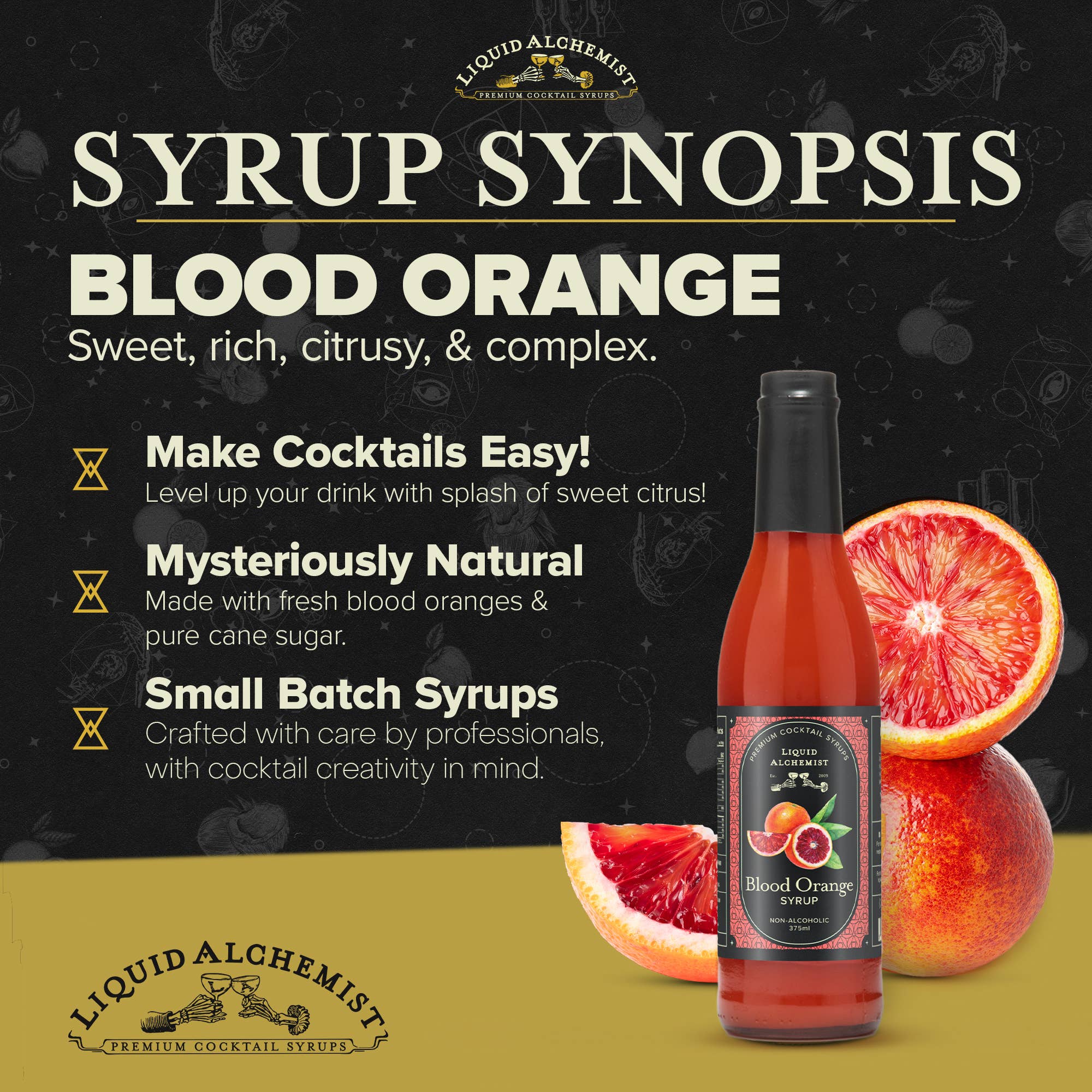 Liquid Alchemist Syrups - Wholesale Cocktail Mix/Syrup - Blood Orange Cocktail Syrup1