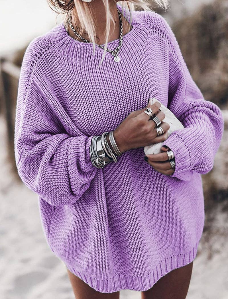 Masyal - Wholesale Knit Sweater - Women's - Relaxed Fit Cable Knit Sweater11