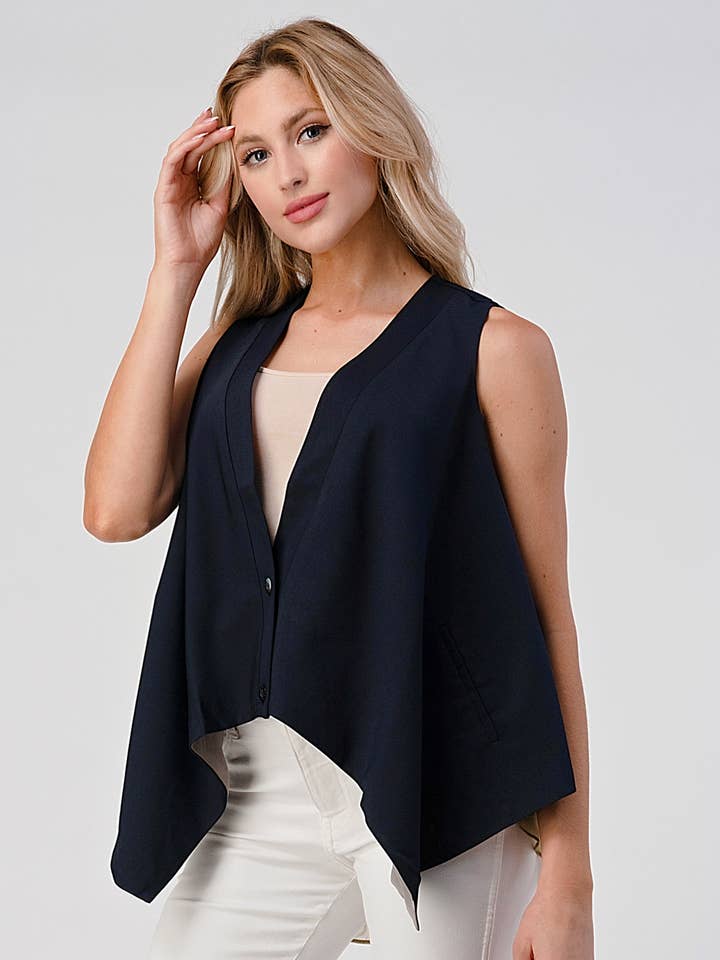 Kvinders Silke Kontrast mode Vest for engroshandel hos MILEY + MOLLY