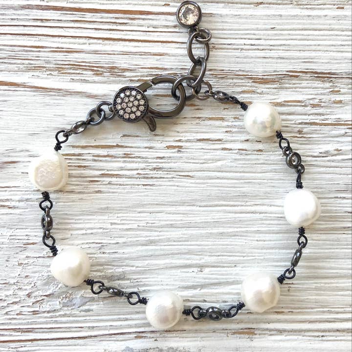 VB&CO Designs Handmade Jewelry - Wholesale Beaded Bracelet - Fresh water pearl bracelet boutique salon jewelry beach sea