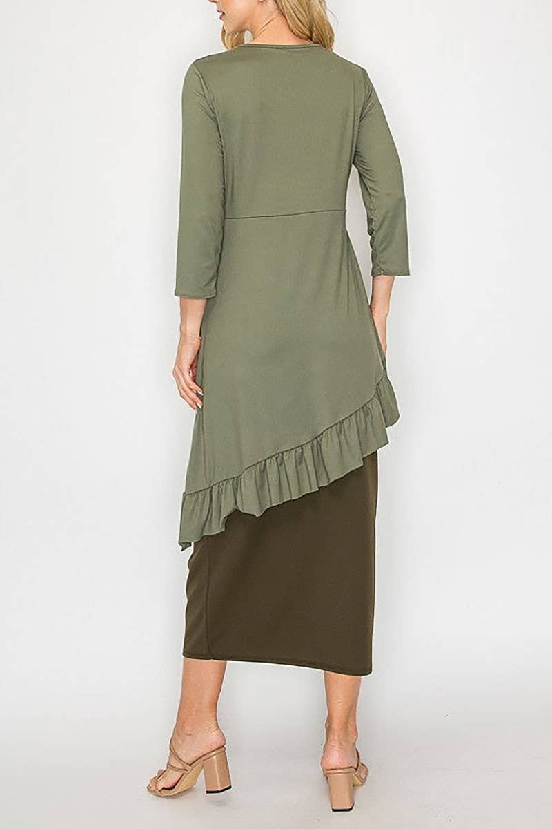 ROUSSEAU - Wholesale Tuniek - Dames - ASYMMETRISCHE GERUFFELDE TUNIEKTOP7