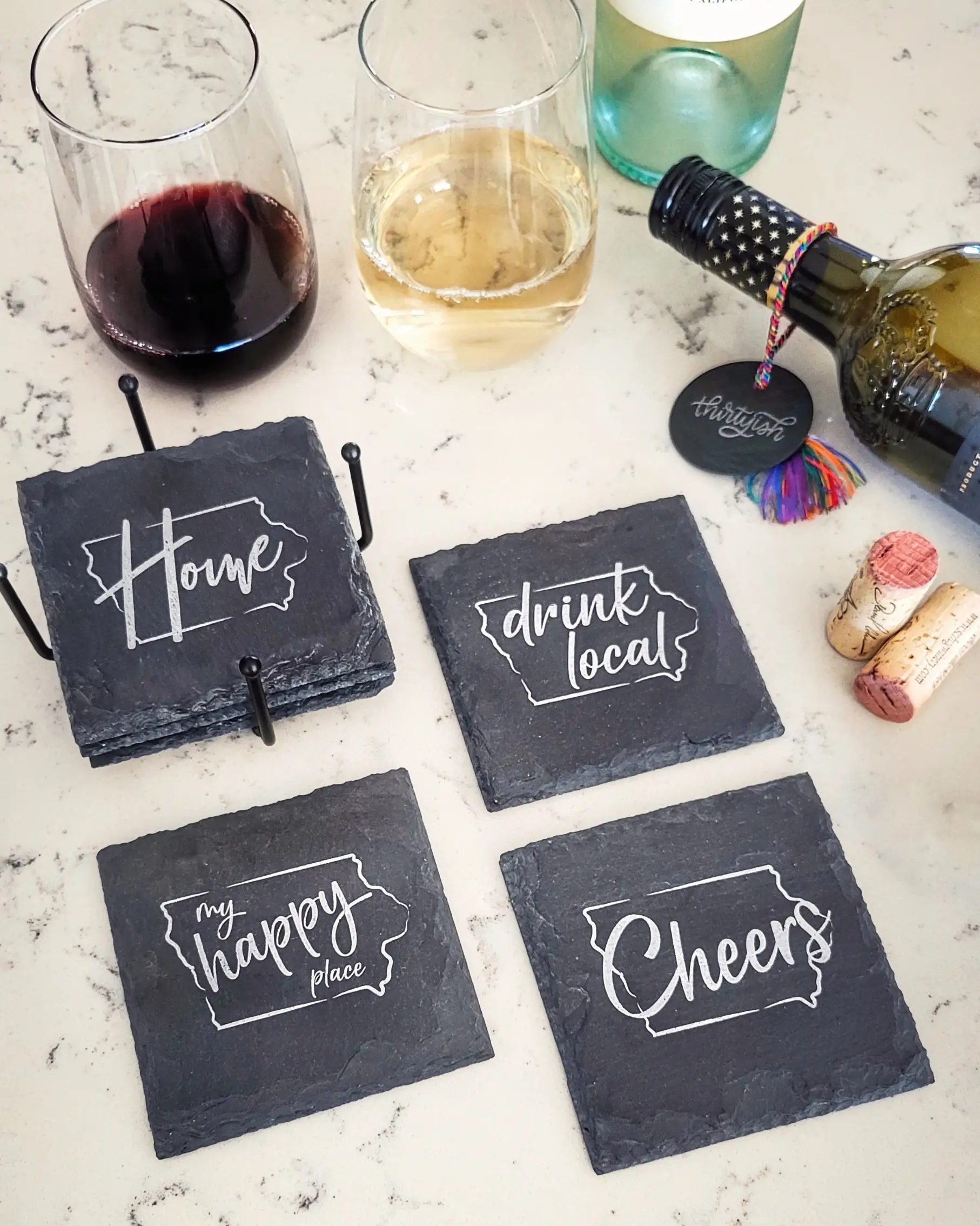 Cheers Ink - Wholesale Coasters - Iowa Home Slate Coaster7