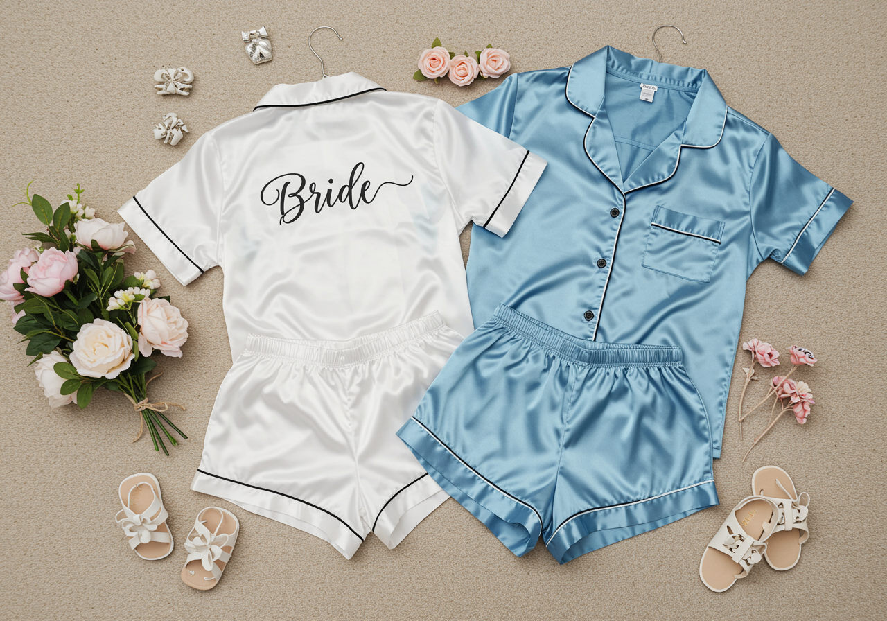 The Blissful – Engroshandel Pyjamasæt - Dame – Skræddersyet satinpyjamassæt2