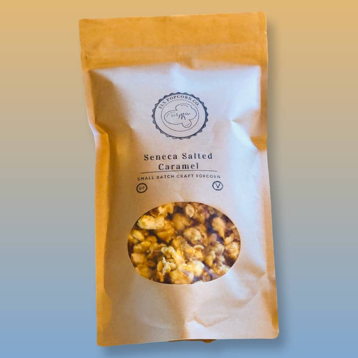 Caramel salé Seneca pour la vente par FLX Popcorn Co