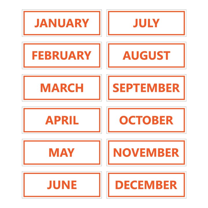DCM Solutions - Wholesale Magnet - Calendar Month Magnets (Non-Abbreviated)5