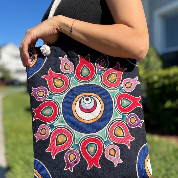 Umays Boho – wholesale Bärkasse - Dam – Handgjord axelväska, handgjord tygväska, söt strandväska2