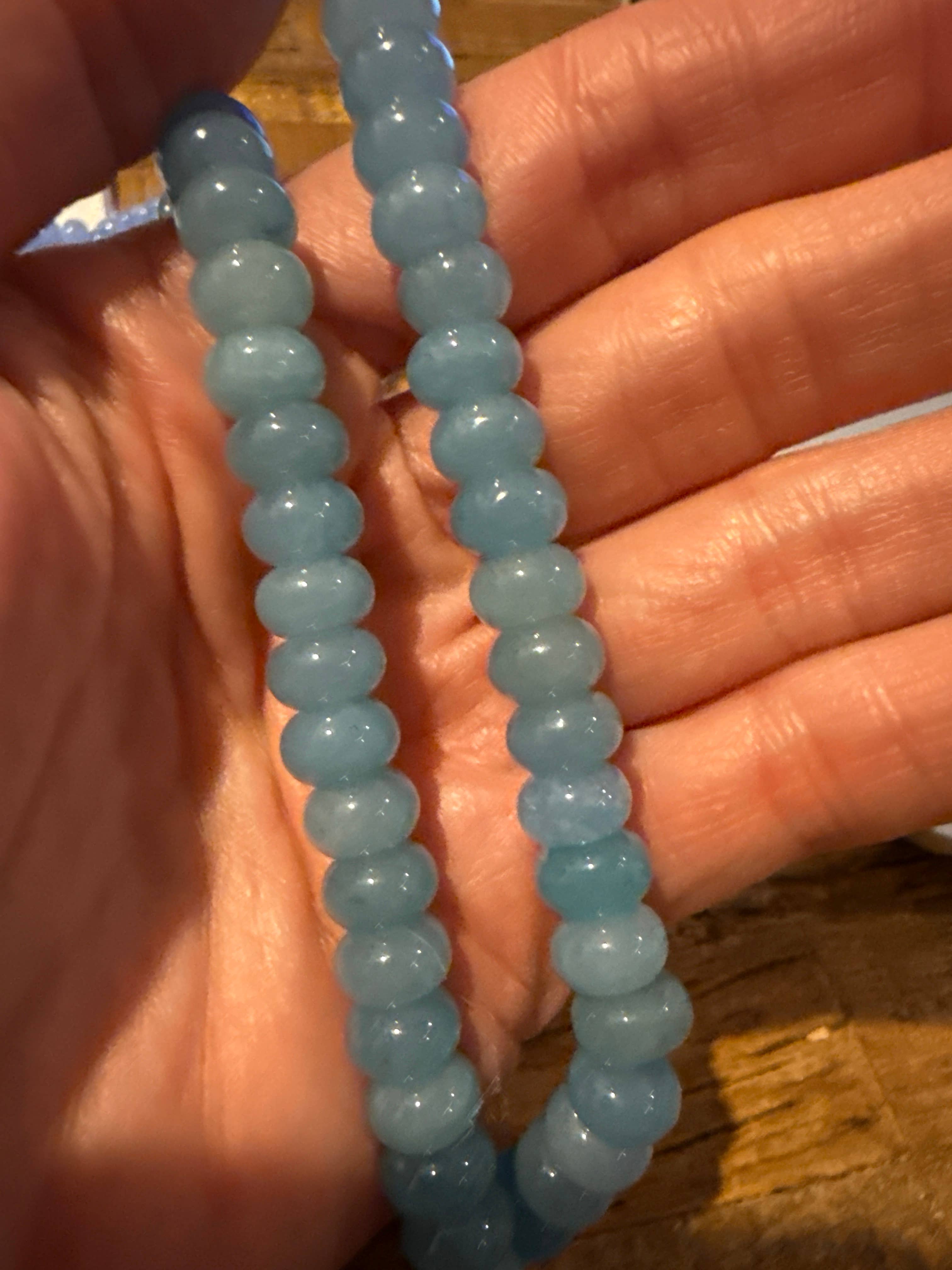 Sonya Renee Jewelry - Wholesale Beaded/Pearl Necklace - Lilly Gemstone Bead Necklace multi-color 8mm opals jade 110