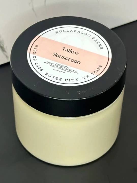 Tallow Sunscreen for wholesale by Hullabaloo Farms