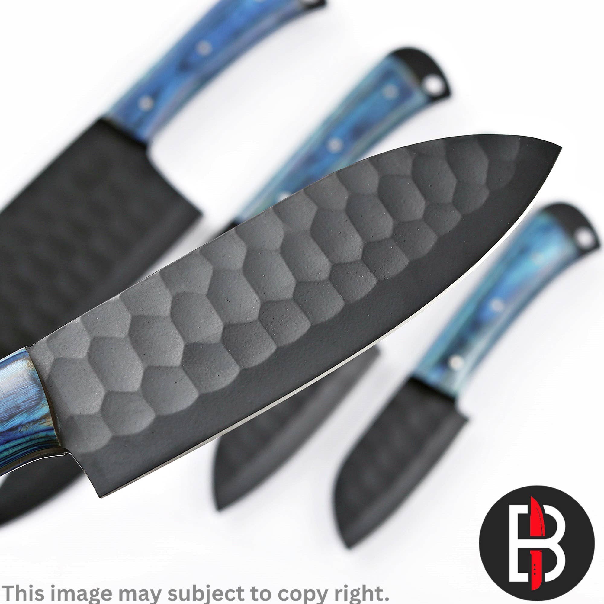 Bravohandicrafts - Vendita all'ingrosso Set di coltelli - SET DI COLTELLI DA CHEF 5 PEZZI IN ACCIAIO INOX FATTI A MANO.2