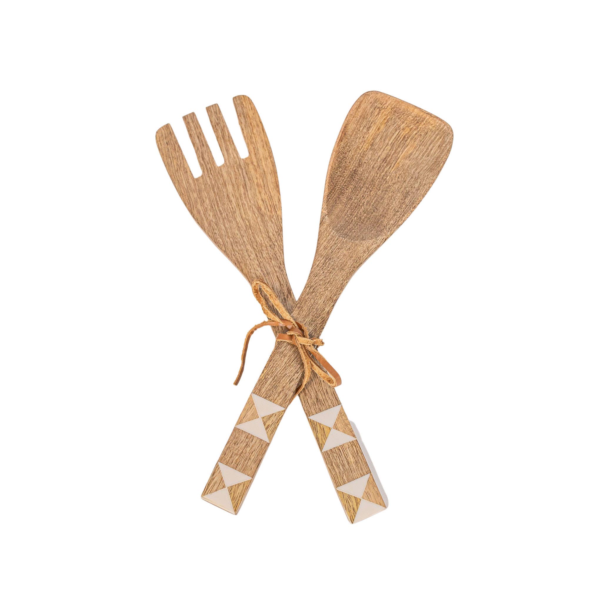 Foreside Home & Garden - Wholesale Serving Utensil - Set 2 Serving Utensils White Barn Quilt Handles1