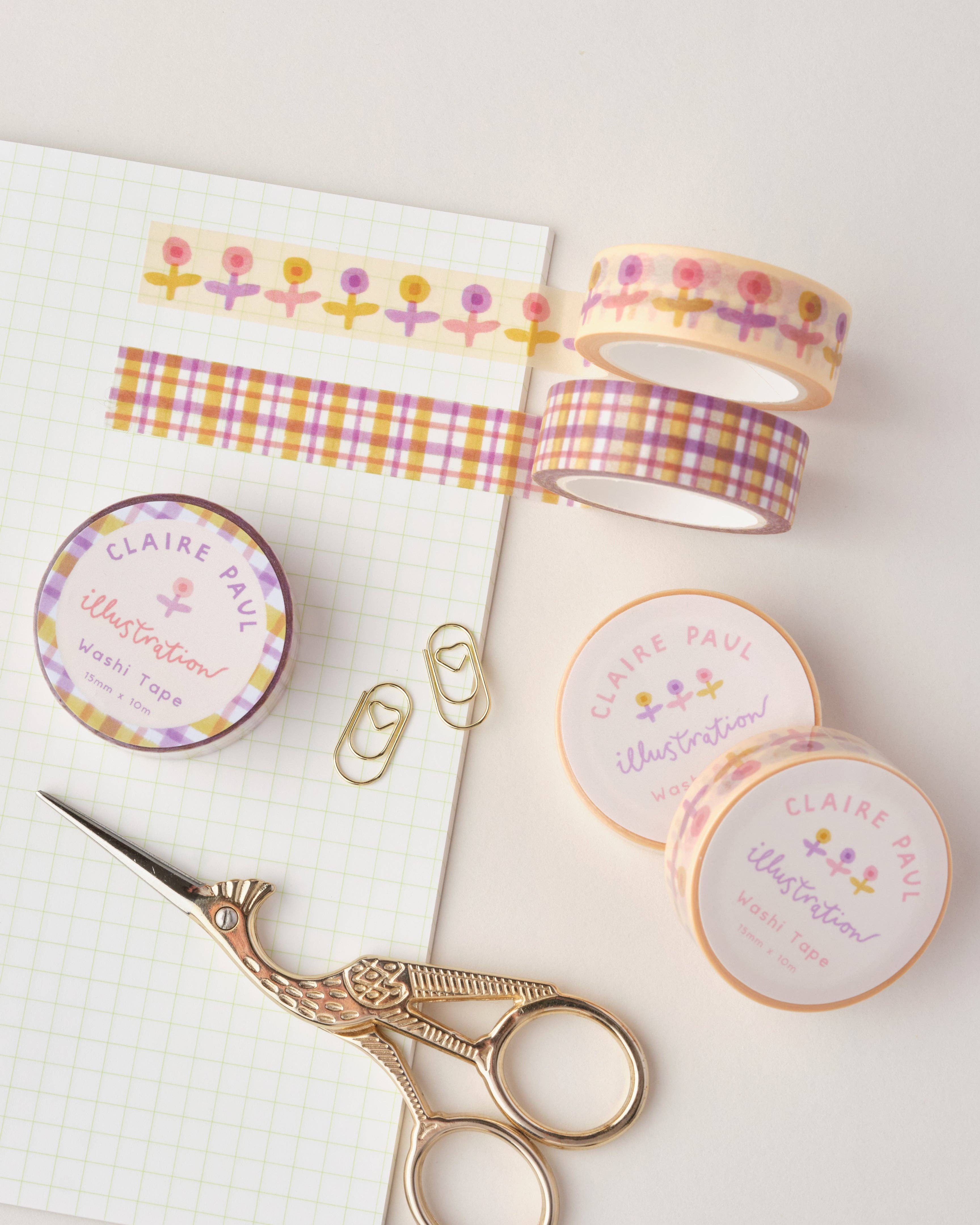 Claire Paul – wholesale Washi tape – Pastel Gingham Washi Tape3
