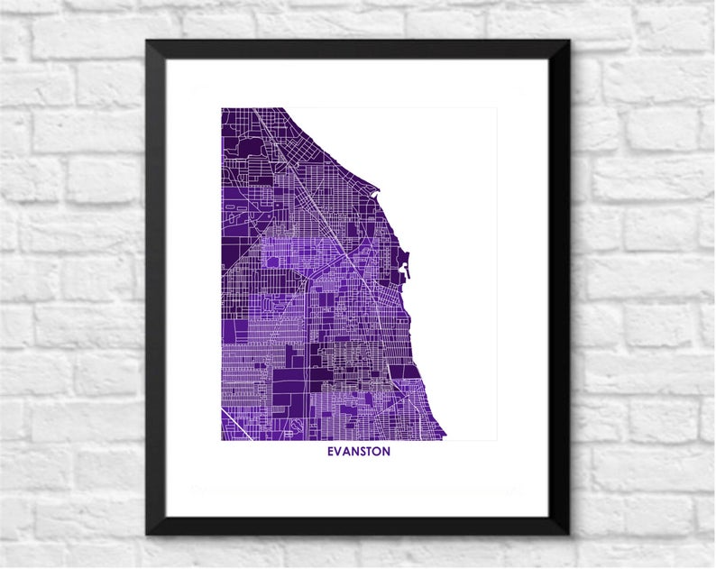 Juanita's Adventures - Wholesale Art Print - Juanitas Evanston Map Print3