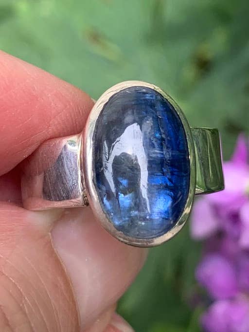 Blue Kyanite Ring size 9 for wholesale by Wild Peonies Xo