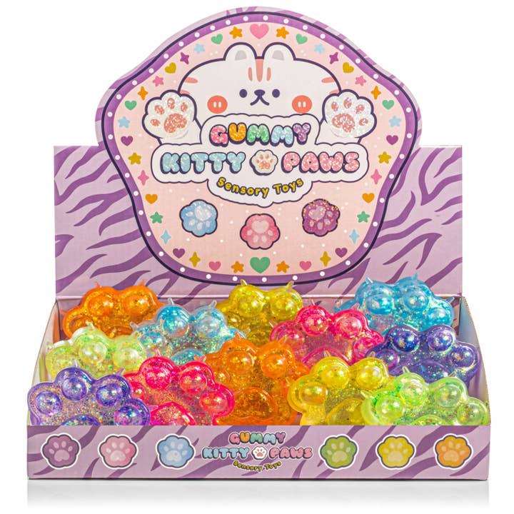 Kawaii Slime Company - Wholesale Squishy Toy - Kids & Baby - Gummy Kitty Paws Squishy Sensory Toy (12pcs/case)