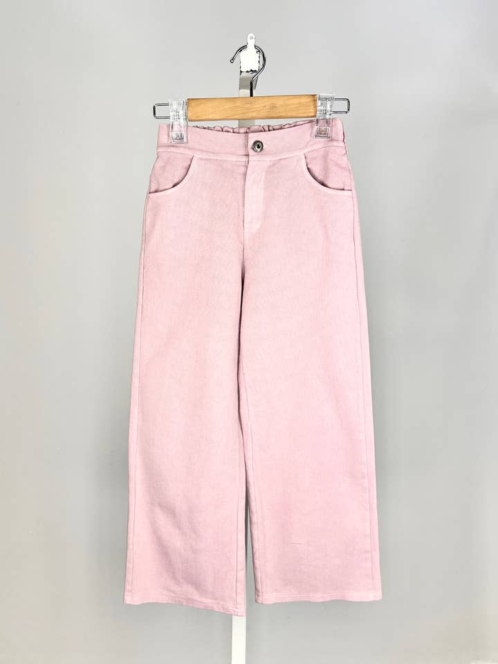 MINI MIGNON PARIS - Wholesale Pants - Kids - Girl's elastic high waist cotton loose-fitting pants1