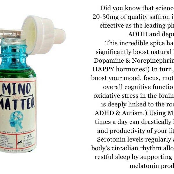 Back2Nature Herbals – Großhandel Nahrungsergänzungsmittel/Vitamin zum Einnehmen – Organischer Mind over Matter Safranextrakt5