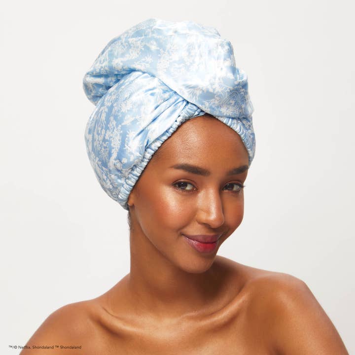 KITSCH - Wholesale Hair Towel/Wrap - Kitsch x Bridgerton Satin Wrapped Hair Towel / Toile De