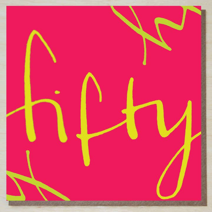 Age Fifty / 50 Birthday Card for wholesale by Windsock Press