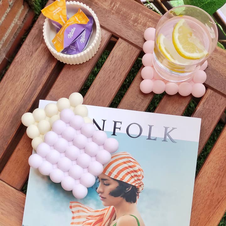 Kndly home - Wholesale Decorative Tray - Bubble Tray. Bubble coasters Pastel colors.3