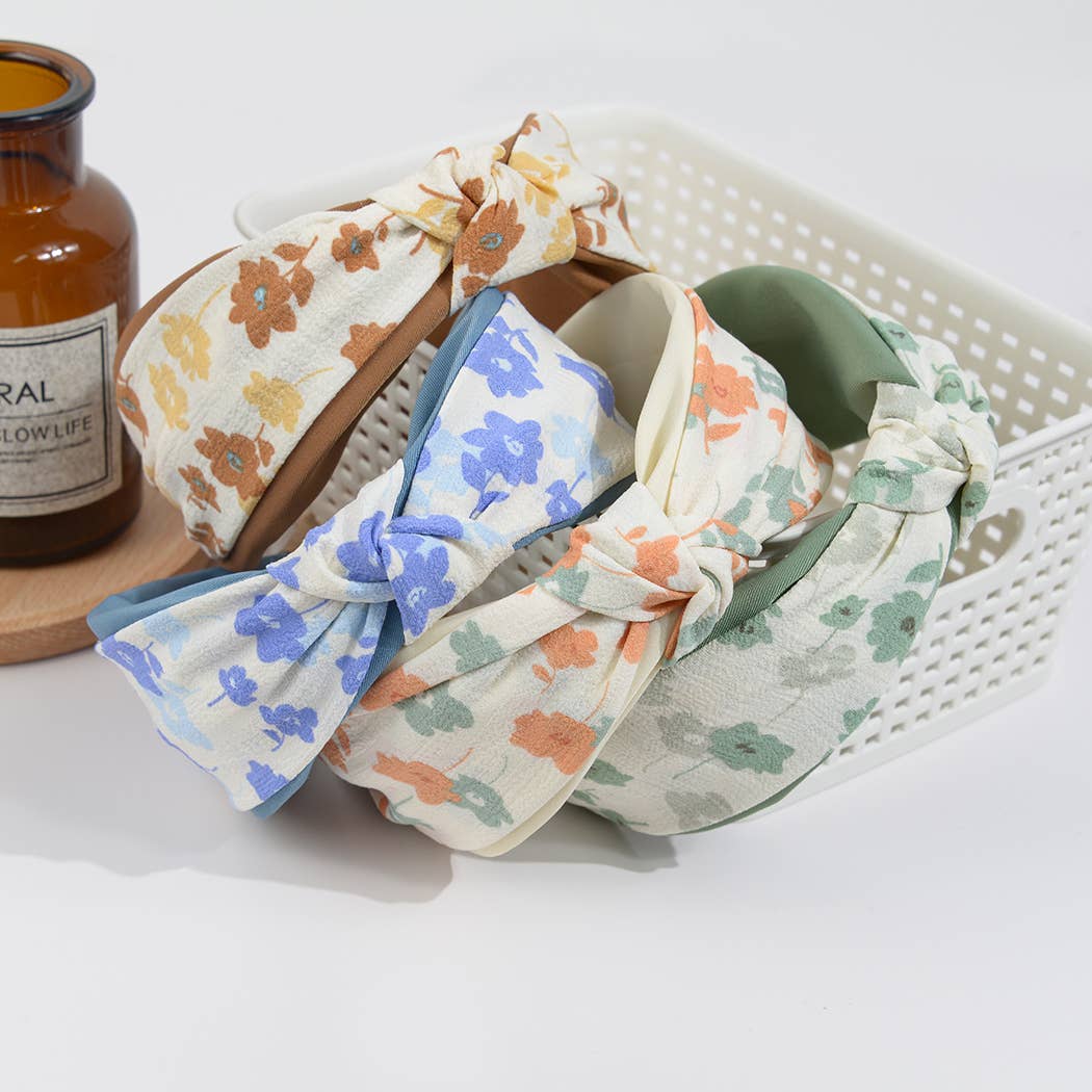 TheDivaSoap - Wholesale Fashion Headband - Women's - Floral Cross Knotted Headband7