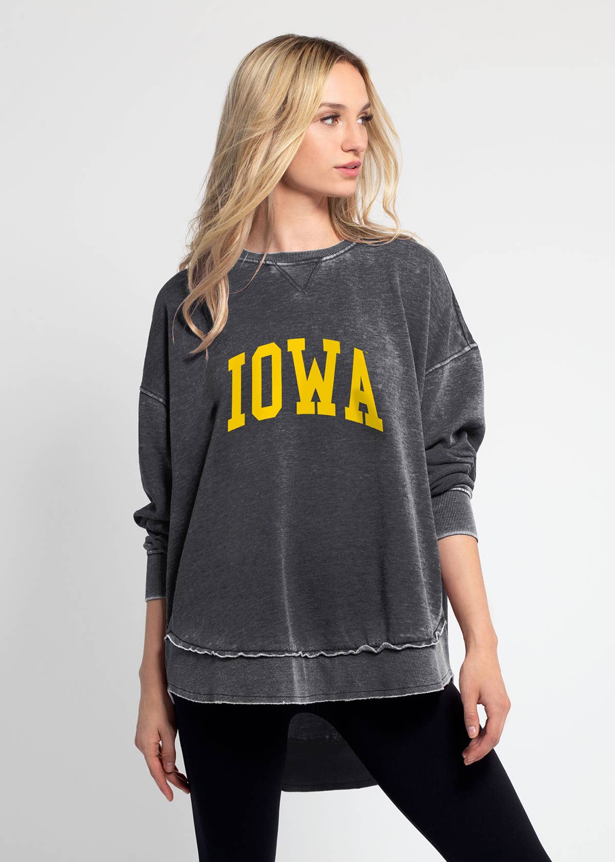 chicka-d - Wholesale Graphic Sweatshirt - Women's - BIG TEN Burnout Campus Pullover12
