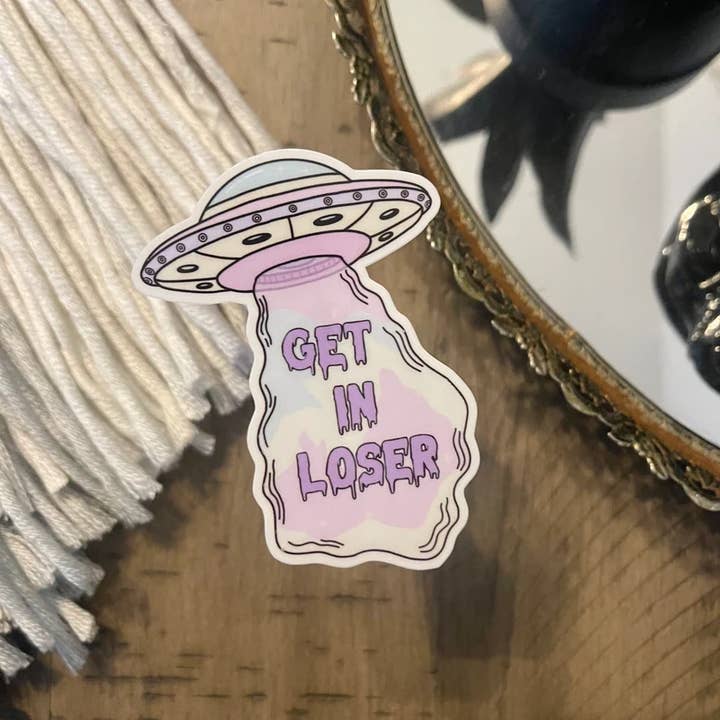 Living Noir - Wholesale Sticker - Get In Loser Pastel Goth UFO Sticker2