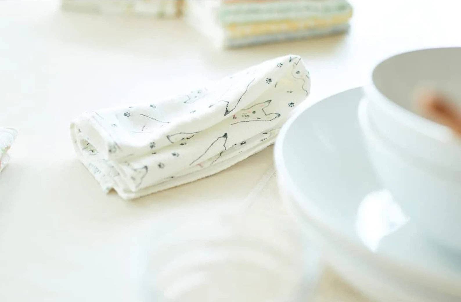 Made In Japan Tableware - Vente Torchon - Torchon japonais imprimé - La Grande Vague par Hokusai1