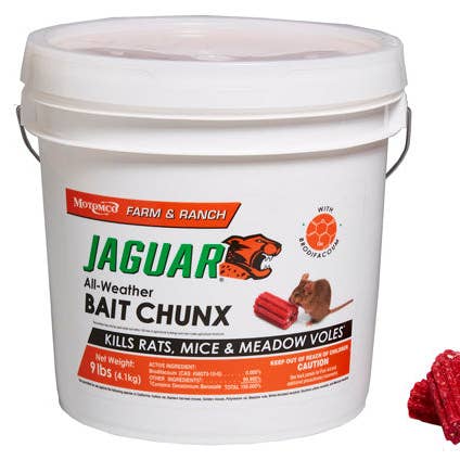 Motomco Jaguar Mice Rat Bait chunks 4kg for wholesale by RodenticideCanada.com