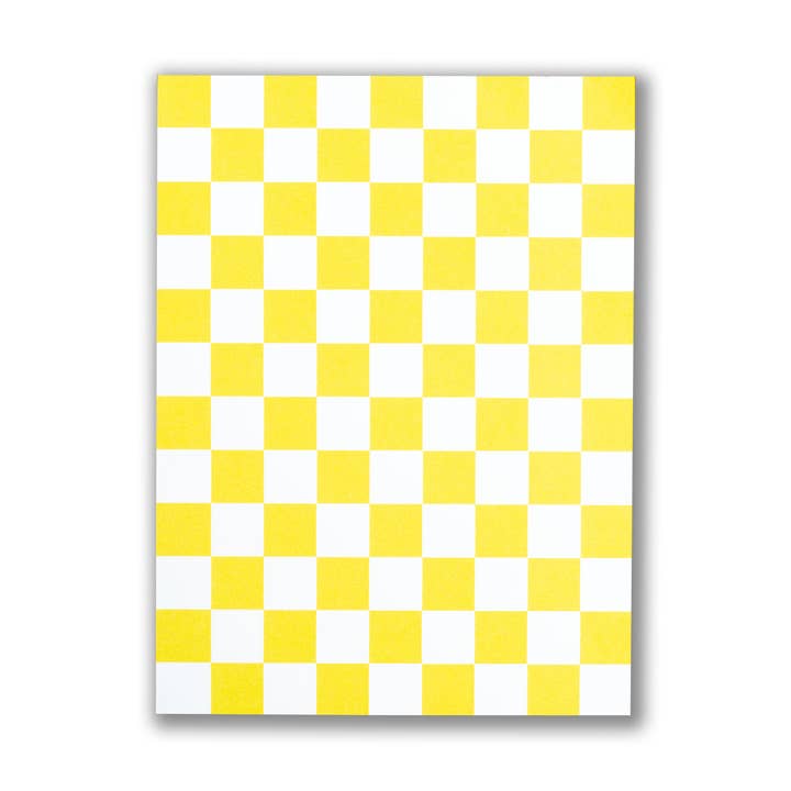 Golden Yellow Checkerboard Notepad for wholesale by Banquet Workshop