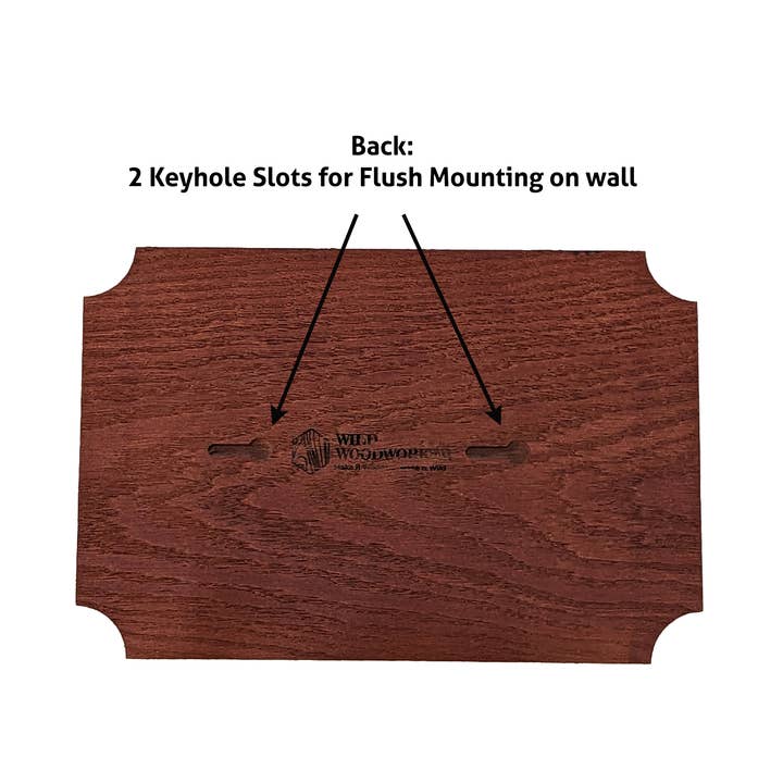 Wild Woodworker - Wholesale Plaque - 2:3 ratio blank wooden plaque (Dark Mahogany Stain) Oak, Flush Mounted