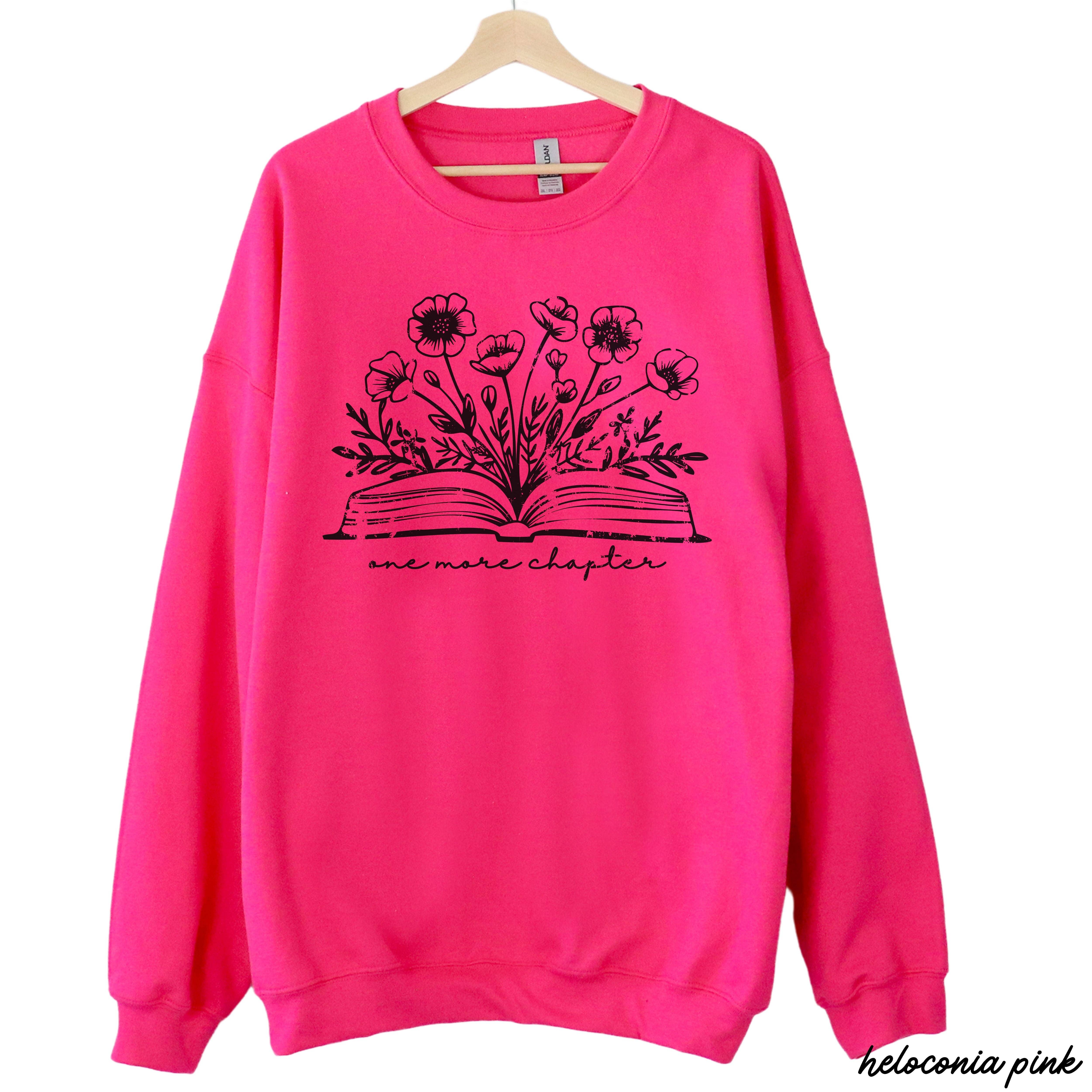 Chloe Vs Tank - Wholesale Graphic Sweatshirt - Women's - One More Chapter Floral Book Sweatshirt *7 Colors (S-3X)6
