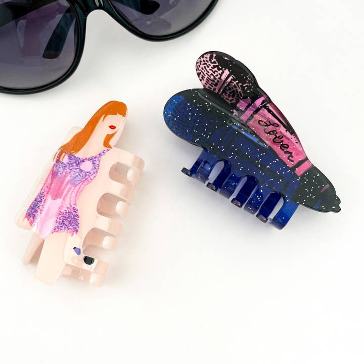 SoapElenGlen - Wholesale Hair Clip - Women's - Book & Microphone Hair Clips, Cute Novelty Hair Claw Clip4