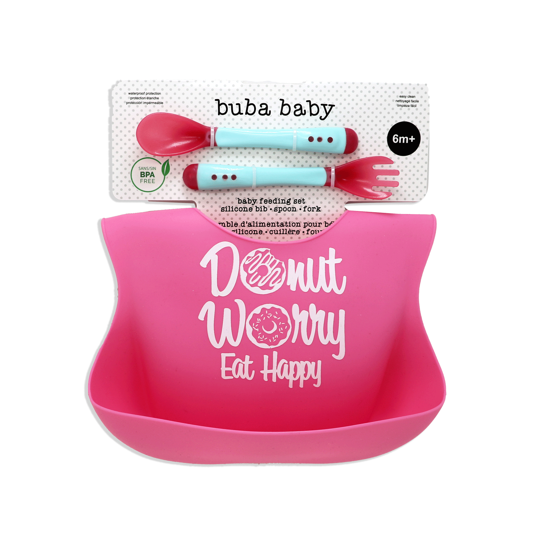 Rose Textiles - Wholesale Feeding Set - Baby - Silicone Bib and Cutlery3