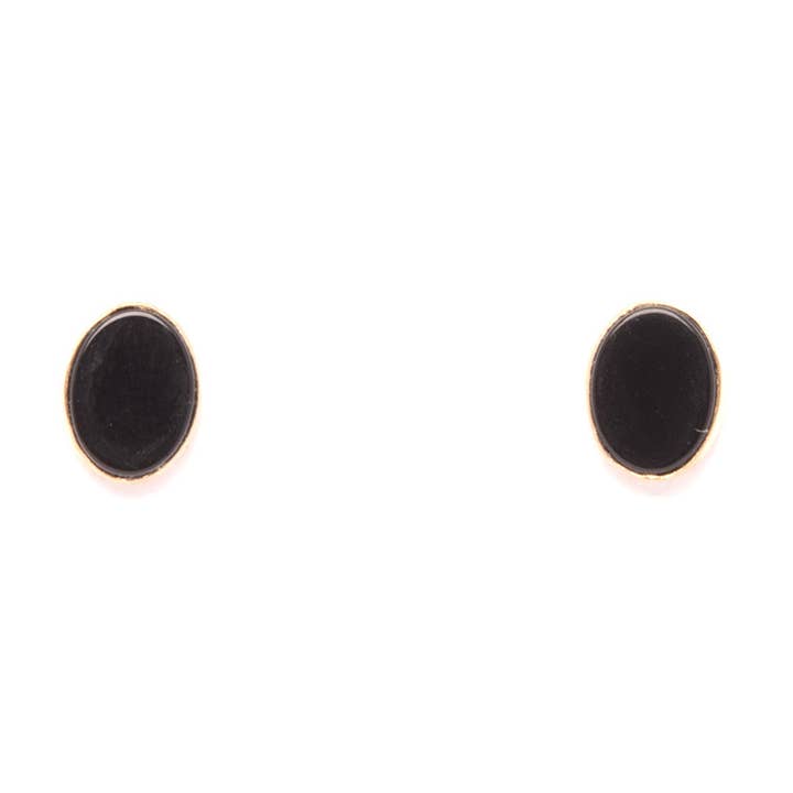 Michelle Starbuck Designs - Wholesale Stud/Post Earrings - Onyx Oval Studs0