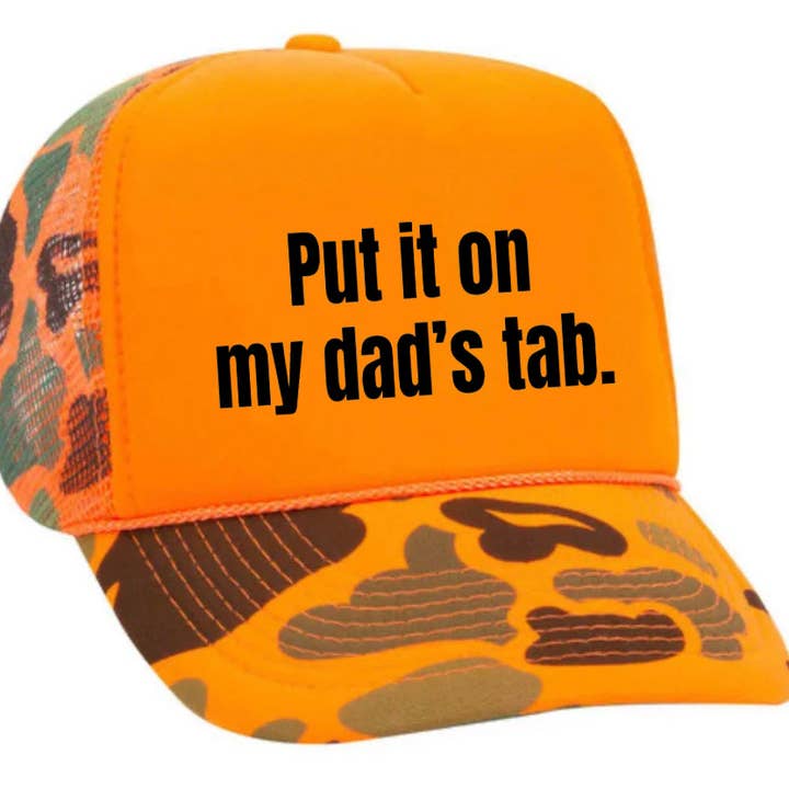 Inappropriate Trucker Hats - Wholesale Trucker Hat - Women's - Put It On My Dad’s Tab Trucker Hat18