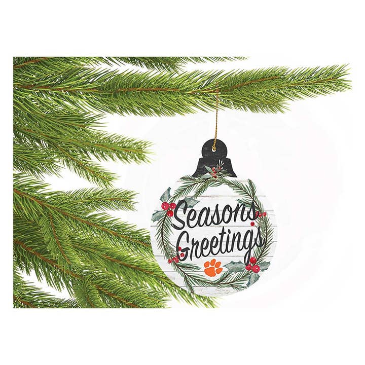 KH Sports Fan - Wholesale Ornament - Seasons Greetings Christmas Tree Ornament Clemson Tigers1