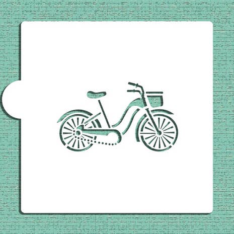 Bicycle Cookie and Craft Stencil for wholesale by Designer Stencils