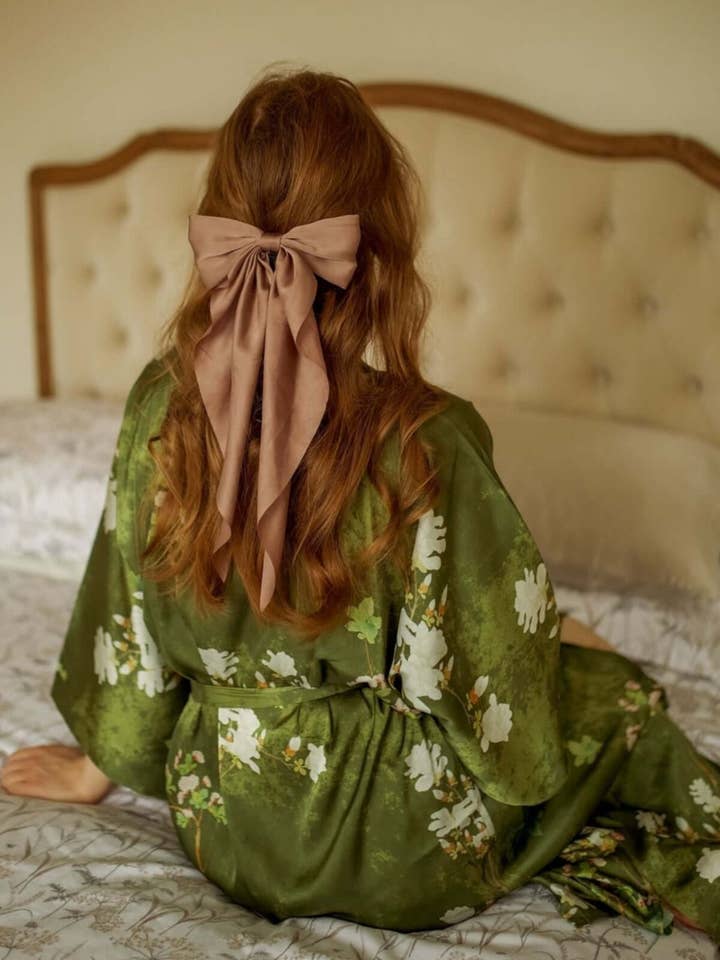 Floral Olive Kimono Robe for wholesale on Faire28