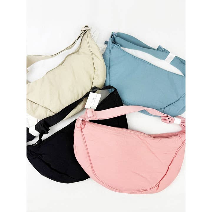 Love and Repeat - Wholesale Crossbody Bag - Women's - Nylon Crescent Crossbody Purses Bag