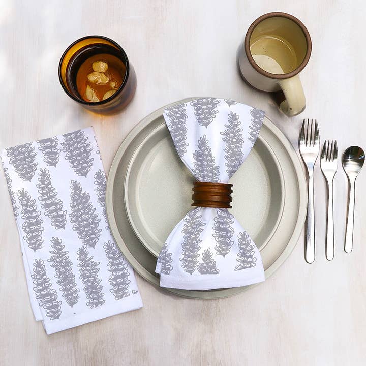 Pinecones Napkin Set of 4 Cotton for wholesale by Muse Textiles