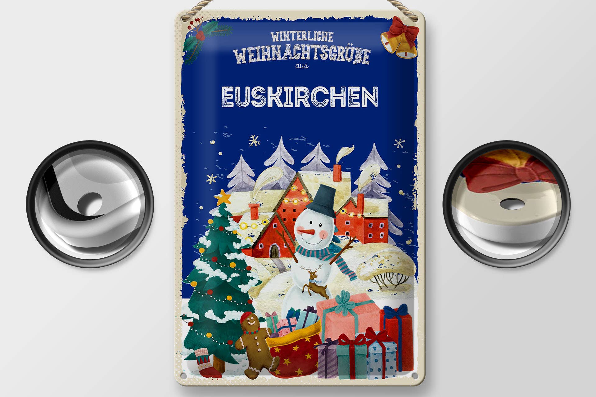 Femer - Wholesale Christmas Wall Art - Christmas Greetings EUSKIRCHEN 20x30cm Tin Sign1